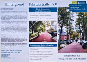 Informations-Flyer der Stadt Münster zum Parken an der Fahrradstraße Max-Winkelmann-Straße